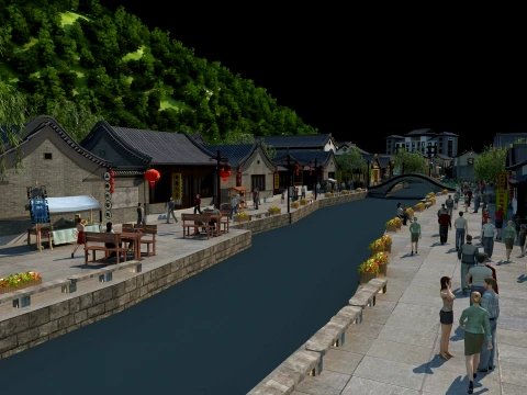 Ancient town 3D Model