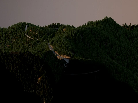 Mountain road Modello 3D