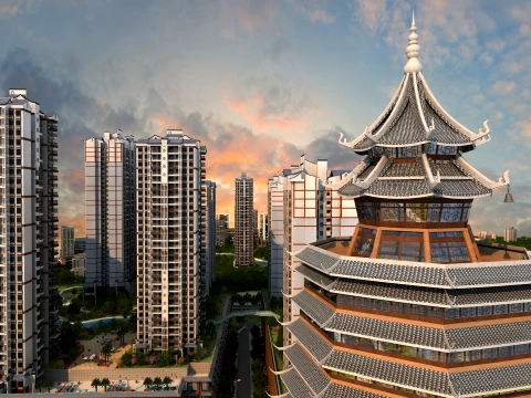 Ancient pagoda 3D Model