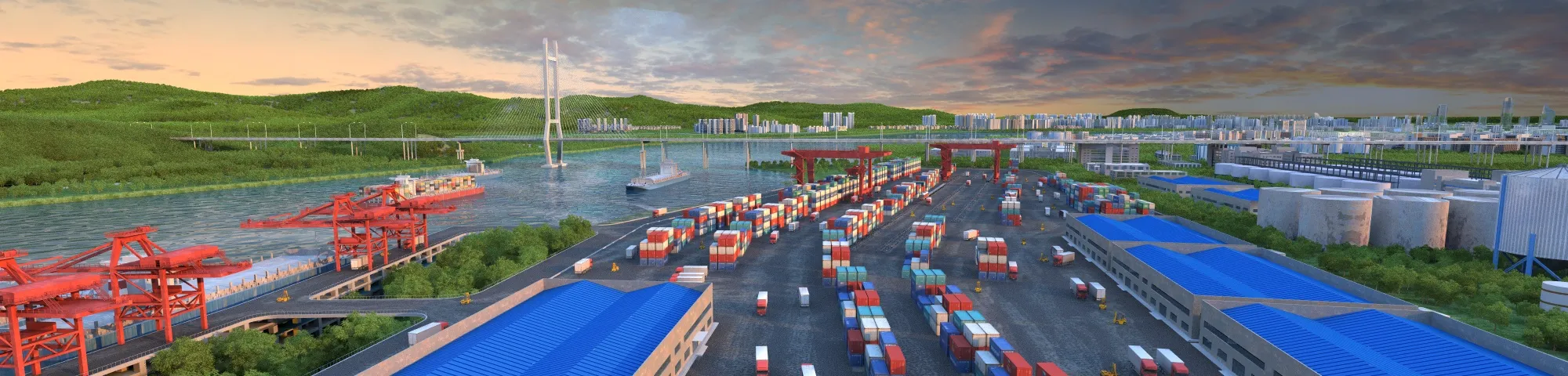 Harbor 3D Model .c4d .max .obj .3ds .fbx .stl .blend 