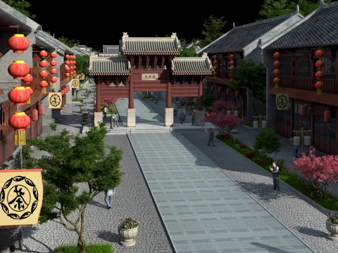 Ancient town Model 3D