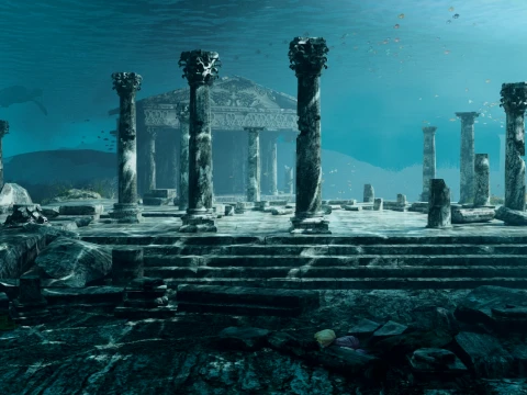 Underwater city site 3D 모델