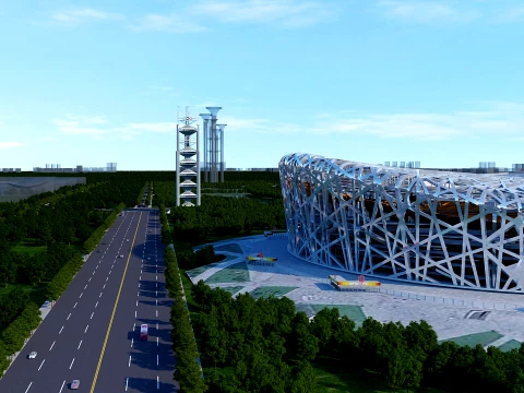 Architektura kulturalna i sportowa Model 3D