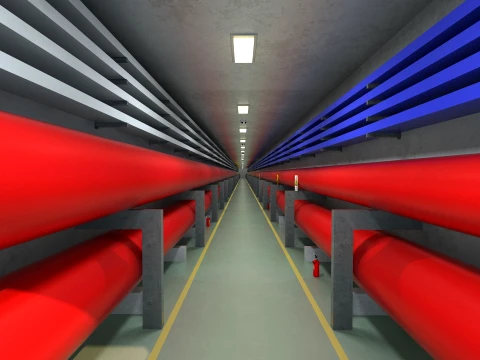 Urban pipeline 3D Model