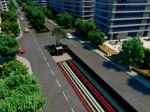 Urban pipeline 3D 모델