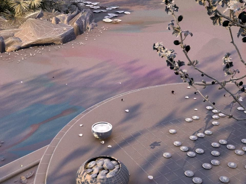 Courtyard 3D Model