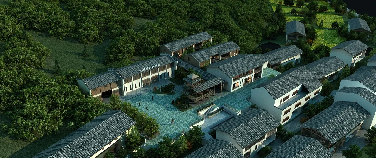 Mountain village 3D Model .c4d .max .obj .3ds .fbx .stl .blend 