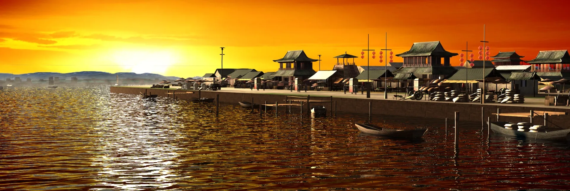Ancient city 3D Model .c4d .max .obj .3ds .fbx .stl .blend 