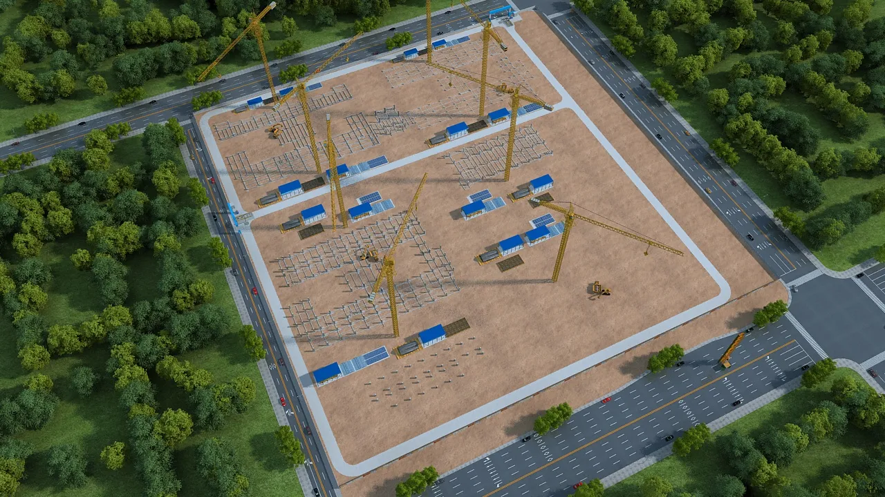 Construction site 3D Model .c4d .max .obj .3ds .fbx .stl .blend 