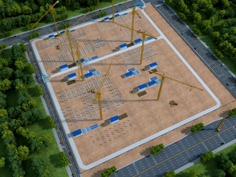 Construction site 3D Model