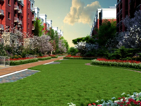 Courtyard 3D Model