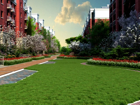 Courtyard 3D Model