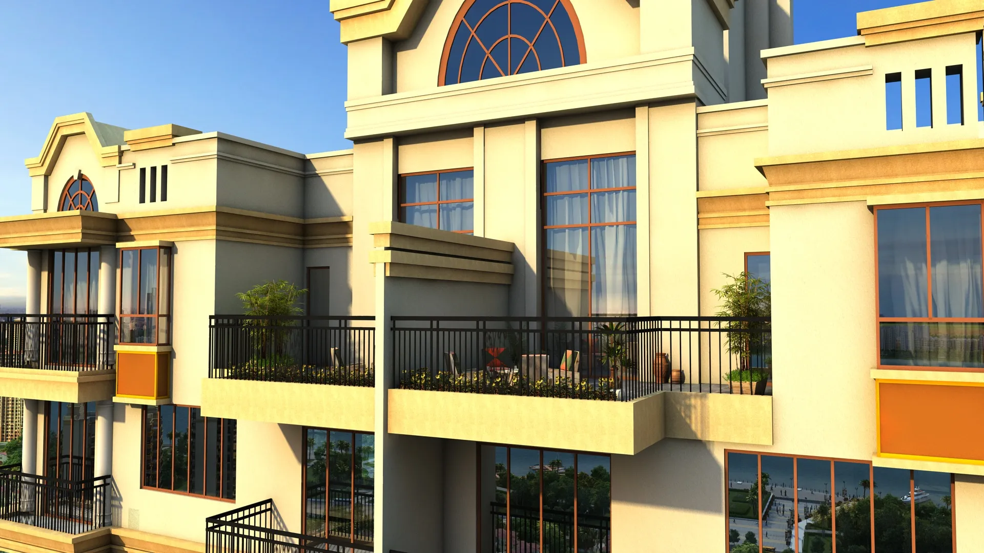 Urban architecture 3D Model .c4d .max .obj .3ds .fbx .stl .blend 