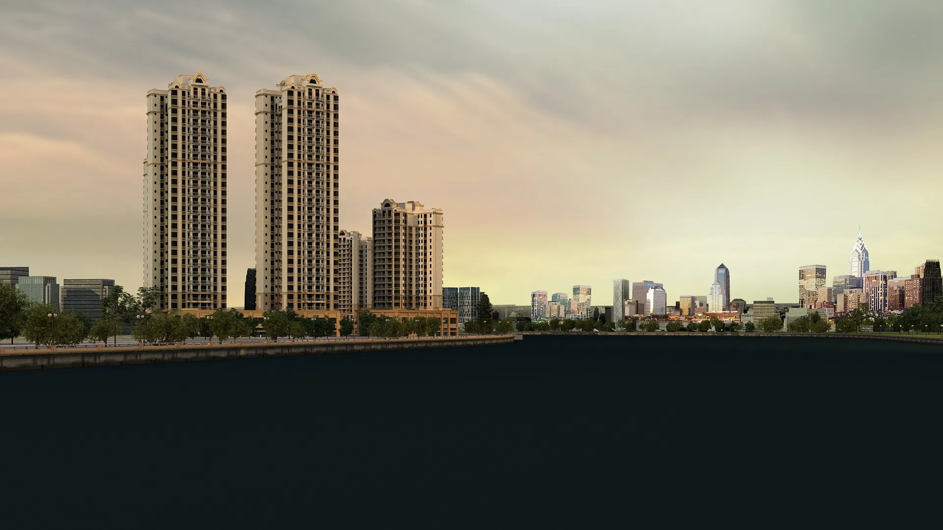 Urban architecture 3D Model .c4d .max .obj .3ds .fbx .stl .blend 