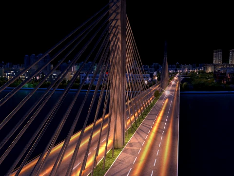 City night scene 3D 모델