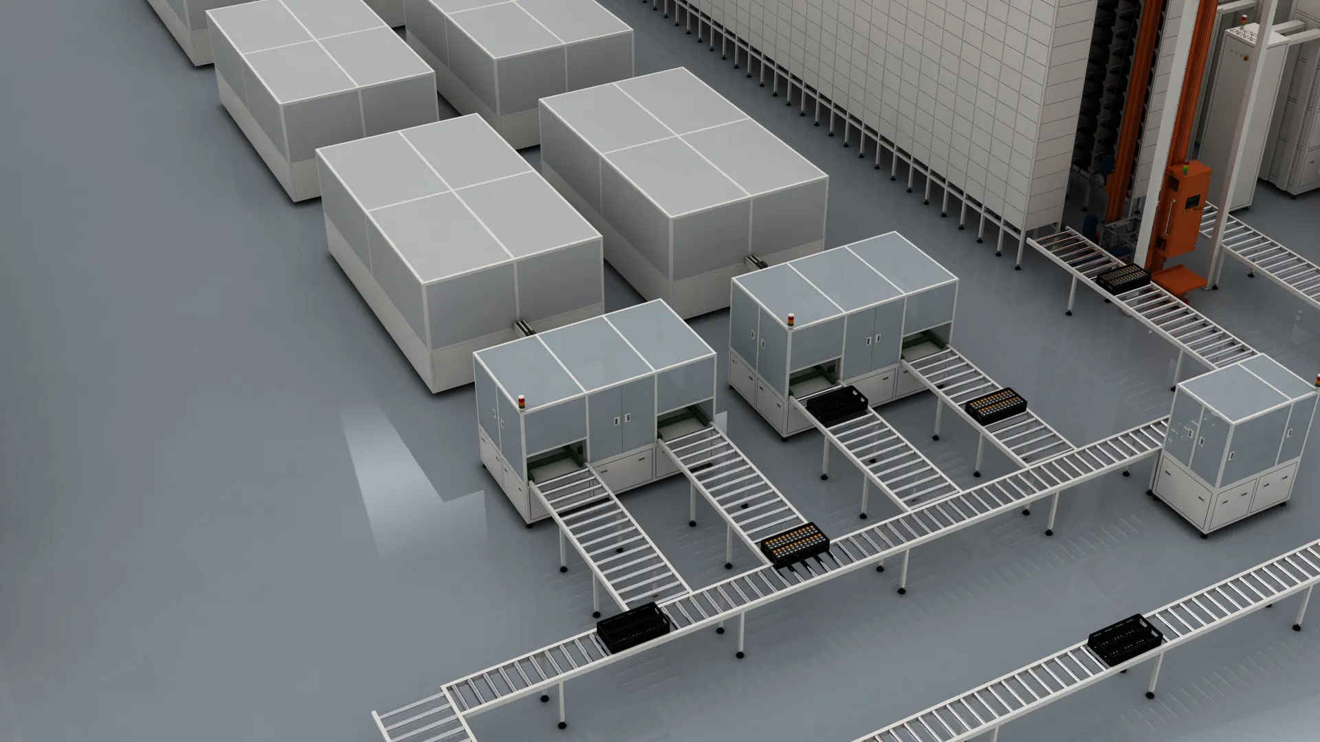 Battery factory 3D Model .c4d .max .obj .3ds .fbx .stl .blend 