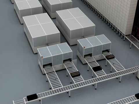 Battery factory 3D Model