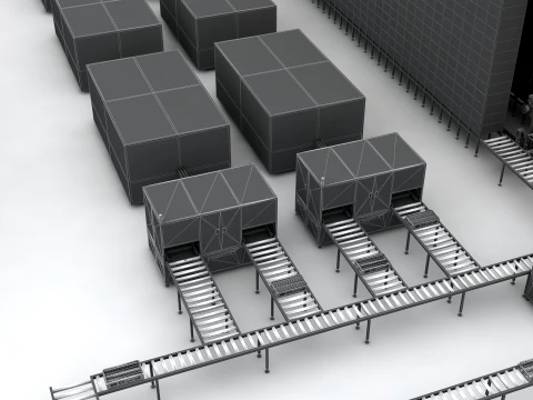 Battery factory 3D Model