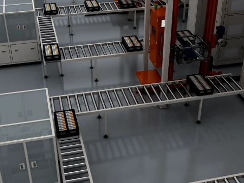 Battery factory 3D 모델