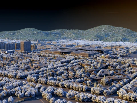 Small town 3D Model