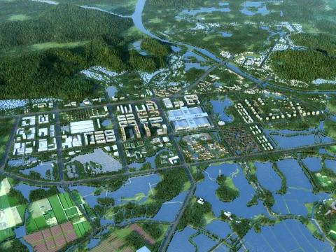 Small town 3D Model