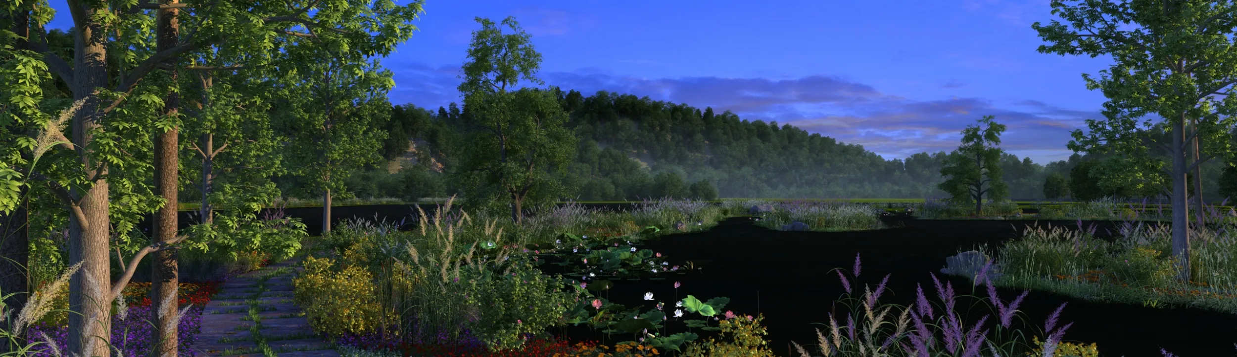 Park 3D Model .c4d .max .obj .3ds .fbx .stl .blend 