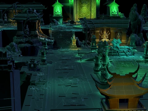 Underground palace 3D Model