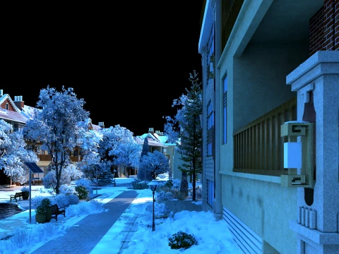Snow scenery 3D Model