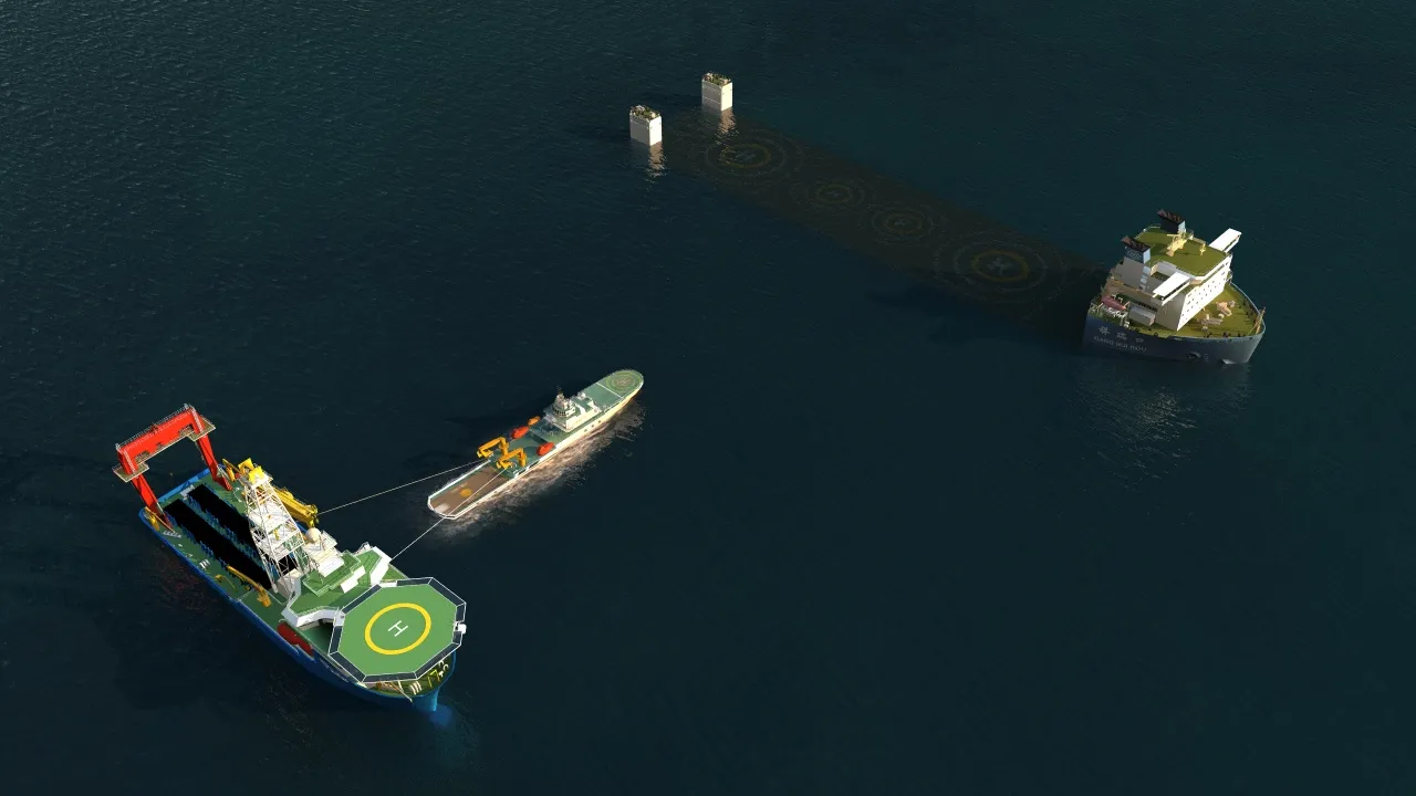 Sea working vessel 3D Model .c4d .max .obj .3ds .fbx .stl .blend 