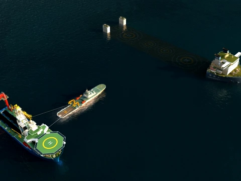 Sea working vessel 3D Model