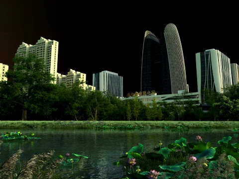 Urban park 3Dモデル