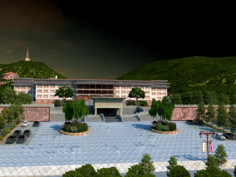 Architecture in Tibet 3D Modell