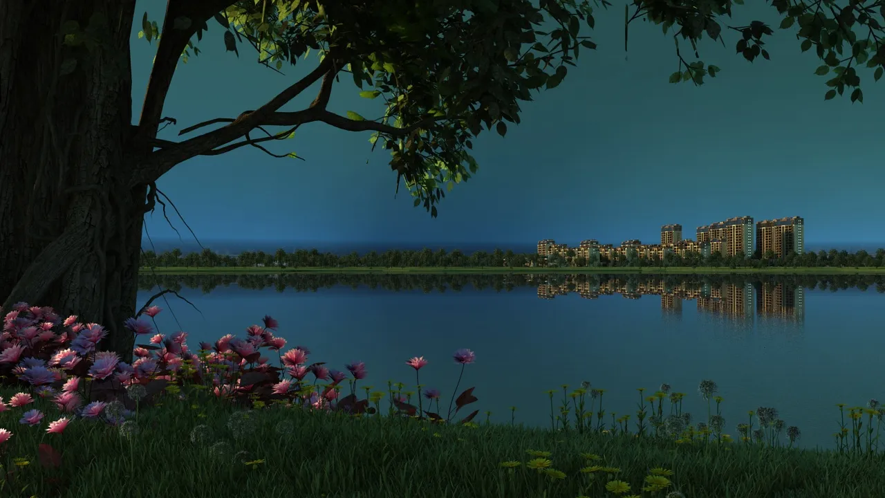 Riverside 3D Model .c4d .max .obj .3ds .fbx .stl .blend 