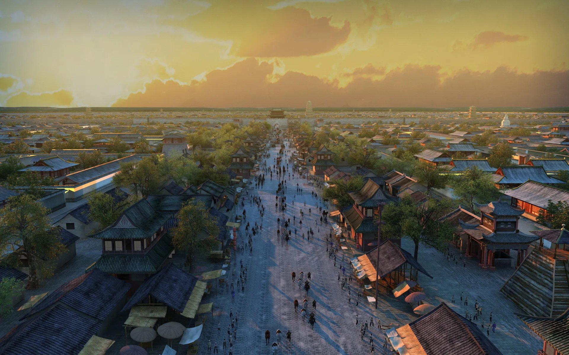 Ancient city 3D Model .c4d .max .obj .3ds .fbx .stl .blend 