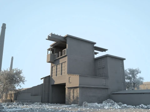 Abandoned factory 3D Model