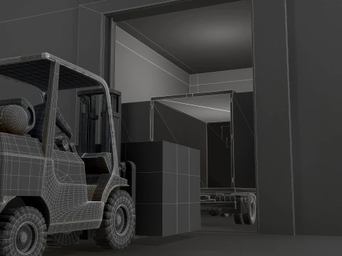 Forklift 3D Model