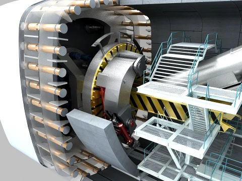 Shield tunneling machine 3D 모델