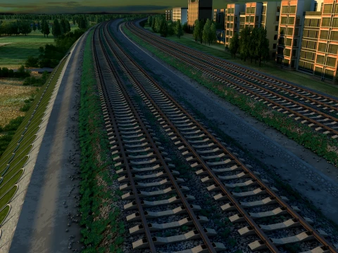 Railway 3D Model