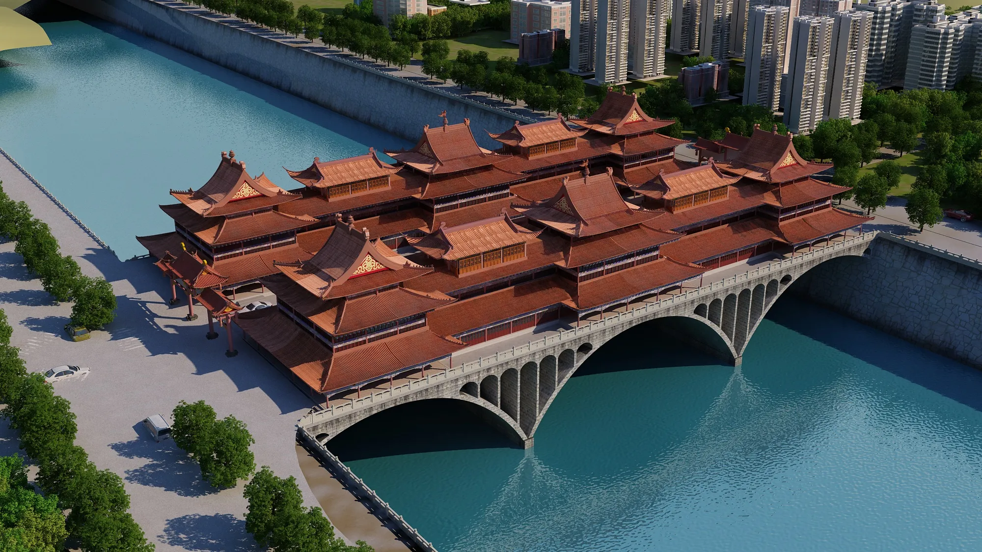 Gallery bridge 3D Model .c4d .max .obj .3ds .fbx .stl .blend 