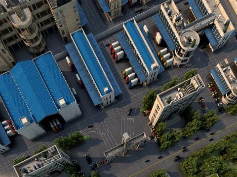 Logistics warehouse 3D 모델