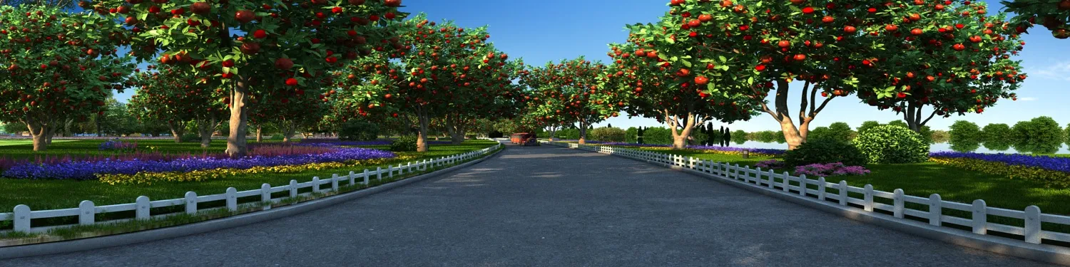 Apple orchard 3D Model .c4d .max .obj .3ds .fbx .stl .blend 