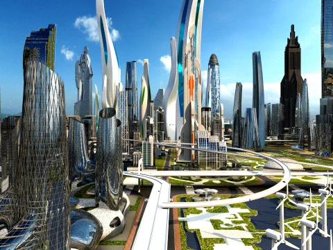 Science and technology city Model 3D
