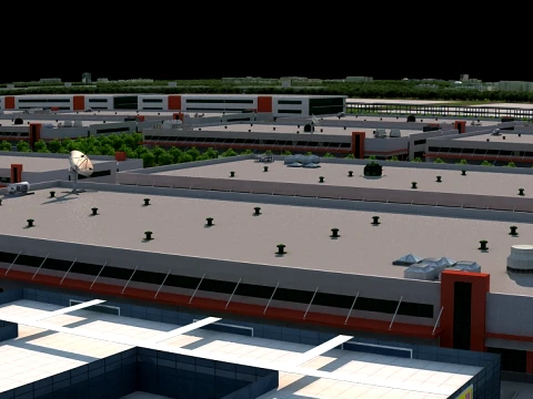 Logistics warehouse 3Dモデル