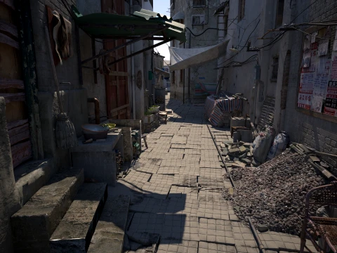 Old street Modello 3D