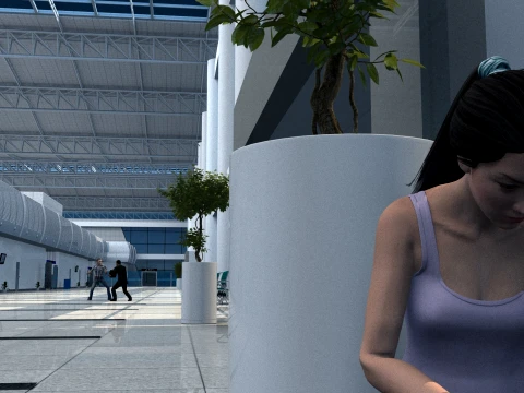 Airport lobby 3D Modell