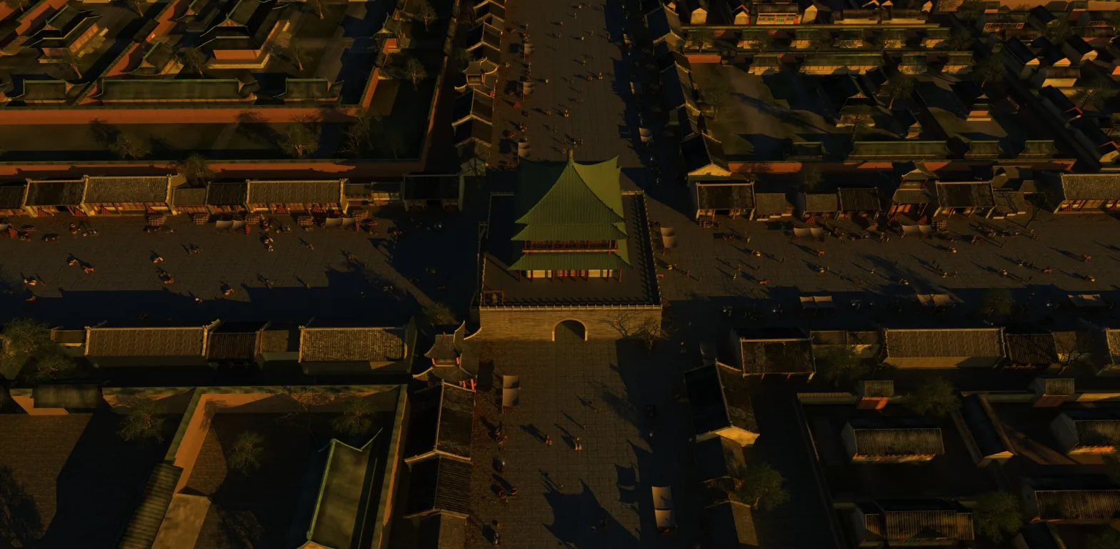 Ancient City Xian 3D Model .c4d .max .obj .3ds .fbx .stl .blend 