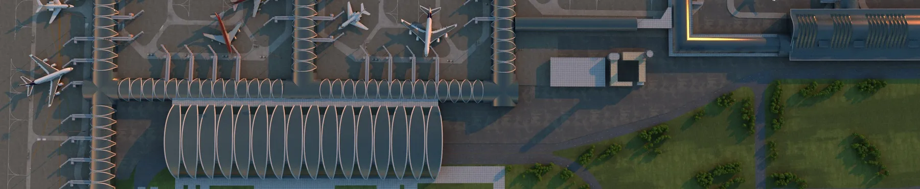 Airport 3D Model .c4d .max .obj .3ds .fbx .stl .blend