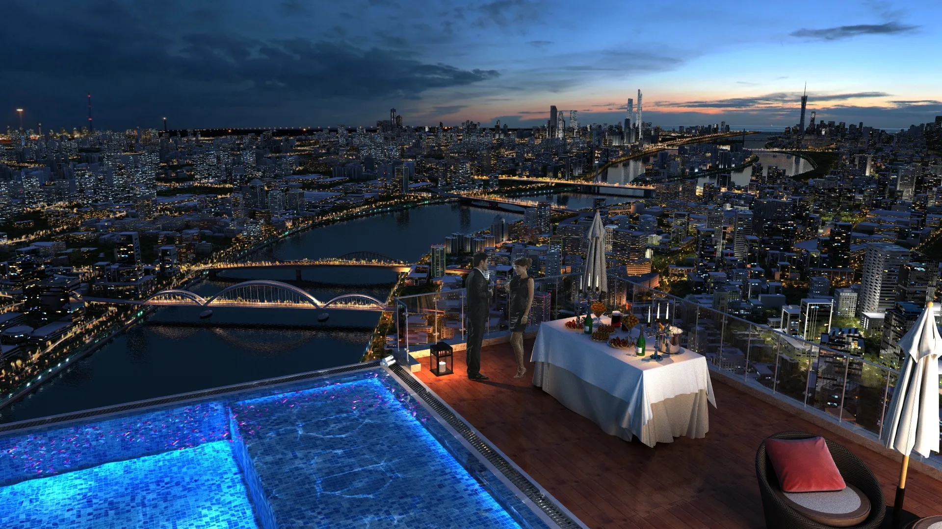 Urban architecture 3D Model .c4d .max .obj .3ds .fbx .stl .blend 