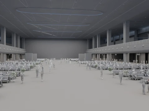 Waiting Hall 3D Model