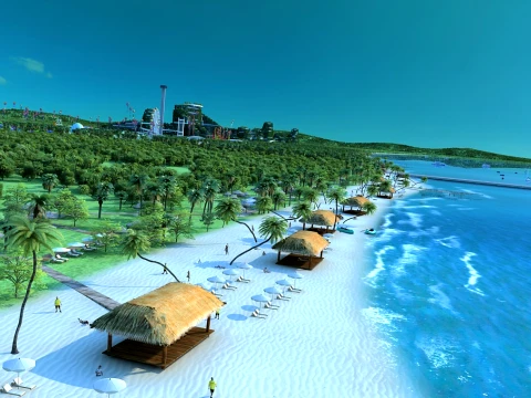 Seaside city 3D 모델